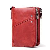 Porte Carte Femme à Fermeture Éclair | Nina Sac Rouge
