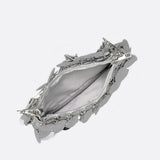 Sac Bandoulière Argenté Brillant | Nina Sac