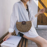 Sac Bandoulière Demi-Lune en Corde | Nina Sac