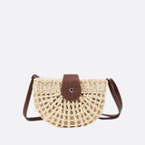 Sac Bandoulière Demi-Lune en Corde | Nina Sac Beige