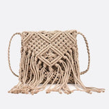 Sac Bandoulière Macramé Chic | Nina Sac Kaki clair