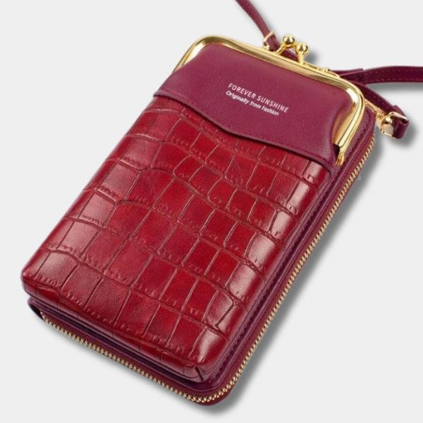 Portefeuille En Cuir Pour Femmes | Avec 9 Fentes Pour Cartes De Credit Et Protection Rfid Avec Compartiment Pour Telephone Portable Pour Le Suspendre