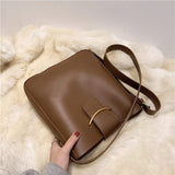 Sac Bandoulière TendanceLuxe Style Seau Trendy | Nina Sac Café