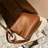Sac Bandoulière TendanceLuxe Style Seau Trendy | Nina Sac Marron