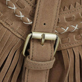Sac Besace en Daim avec Franges | Nina Sac