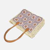 Sac Cabas en Paille - Collection Fleurs Crochetées | Nina Sac