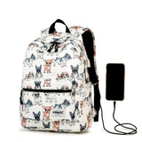 Sac Cartable Femme Étudiante à Motifs Imprimés - Style Étudiant | Nina Sac