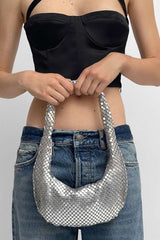 Sac d'épaule métallique pailleté | Nina Sac