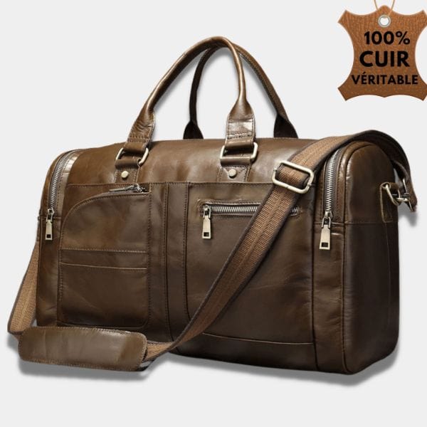 Sac De Sport Homme 55L LONALIA - Grand Sac De Voyage, Fitness, Week-end, Multipoches, Poignées Rembourrées, Dimensions 56x32x32 Cm, Couleur Gris
