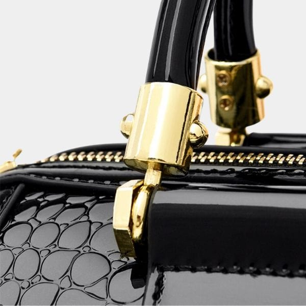 sac à main en bandoulière femme<br>motif crocodile