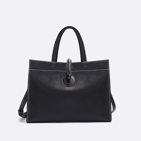 Cabas Cuir Noir - Collection Élégance | Nina Sac