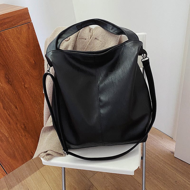 Cabas de Luxe en Cuir Spacieux | Nina Sac Noir