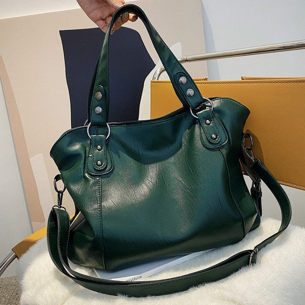 Cabas en Cuir Opulence - Luxe Assuré | Nina Sac Vert