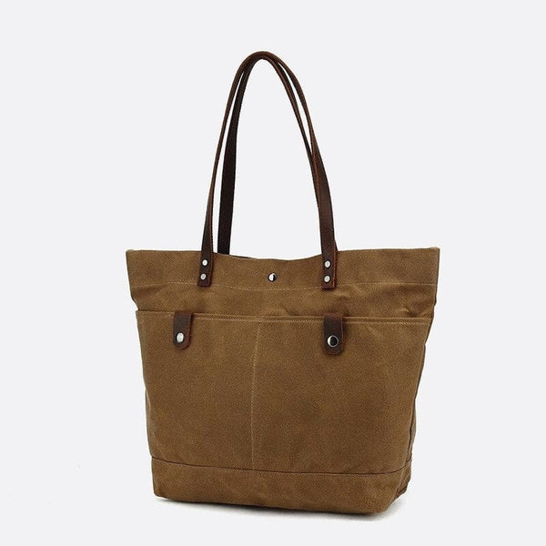 Cabas en Toile Enduite Deluxe | Nina Sac Camel