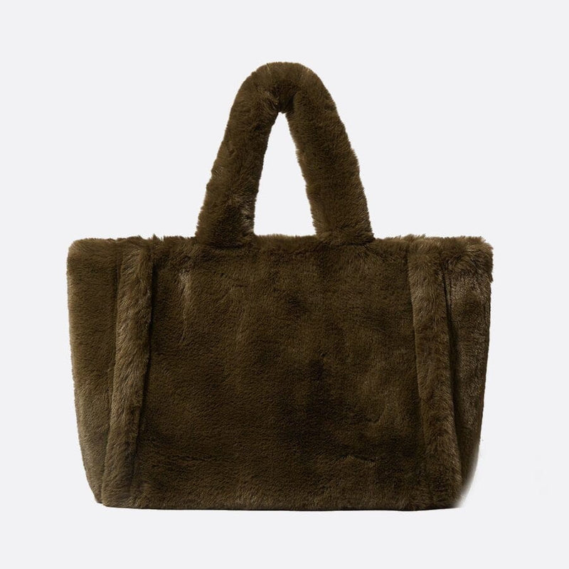 Cabas Faux Fur Deluxe | Nina Sac Vert foncé