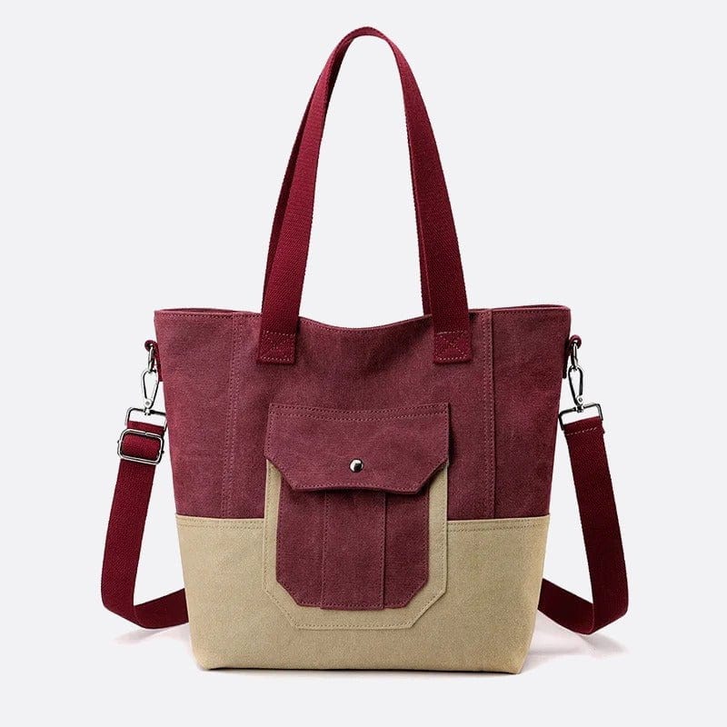 Cabas Toile Élégant | Nina Sac Bordeaux