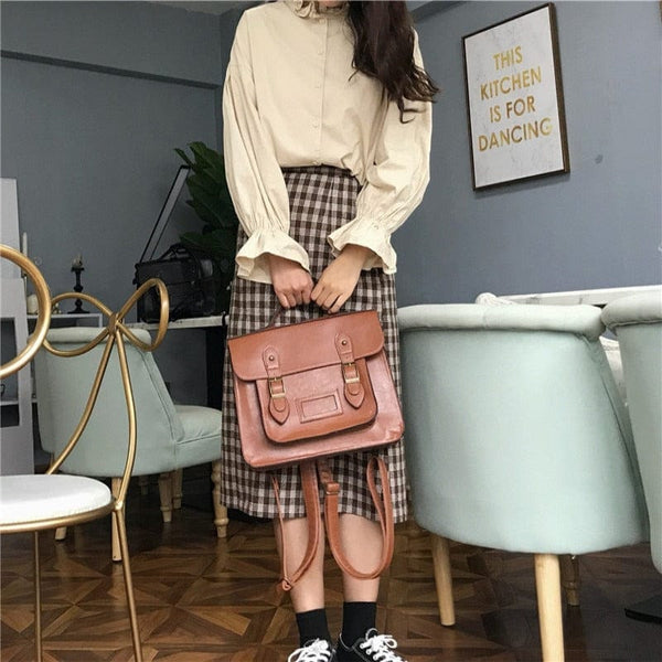 Cartable Étudiante Fonctionnel pour Femme | Nina Sac Marron
