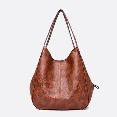 Fourre-Tout Élégant en Cuir | Nina Sac Marron