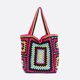 Grand Sac Cabas en Coton Crocheté | Nina Sac Rose