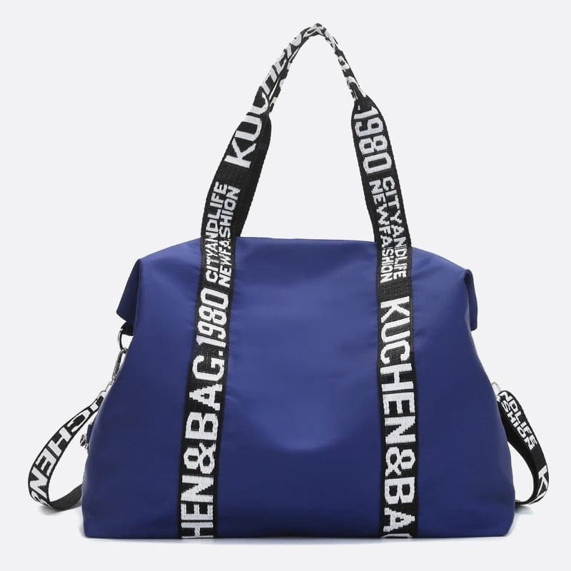 Grand Sac d'Épaule Nylon Elite | Nina Sac Bleu