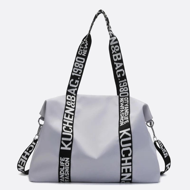 Grand Sac d'Épaule Nylon Elite | Nina Sac Gris clair