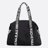 Grand Sac d'Épaule Nylon Elite | Nina Sac Noir
