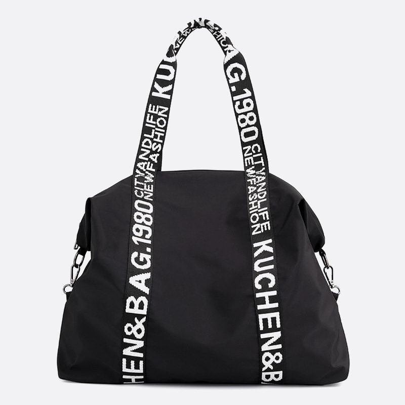 Grand Sac d'Épaule Nylon Elite | Nina Sac Noir