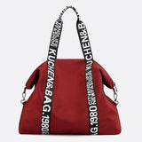 Grand Sac d'Épaule Nylon Elite | Nina Sac Rouge