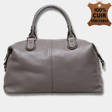 Grand Sac Fourre Tout en cuir | Sac Francesca Gris