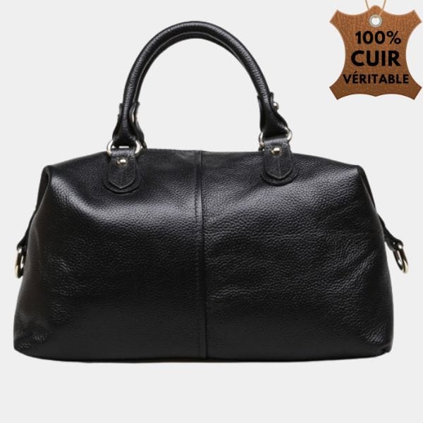 Grand Sac Fourre Tout en cuir | Sac Francesca Noir