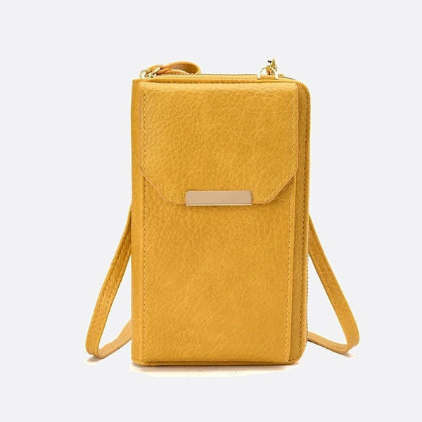 Mini Sac Bandoulière pour Téléphone et Cartes | Nina Sac Jaune moutarde