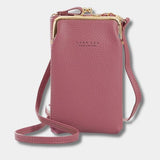 Mini Sac Bandouliere Pour Telephone Portable Mauve