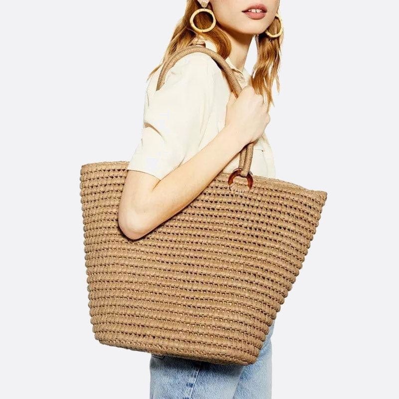 Panier Cabas Paille Chic | Nina Sac