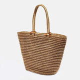 Panier Cabas Paille Chic | Nina Sac