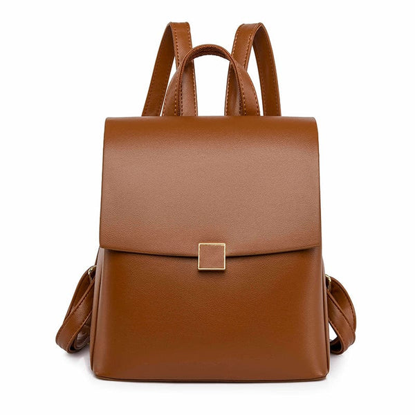 Petit Sac à Dos en Cuir de Luxe pour Femme | Nina Sac Marron