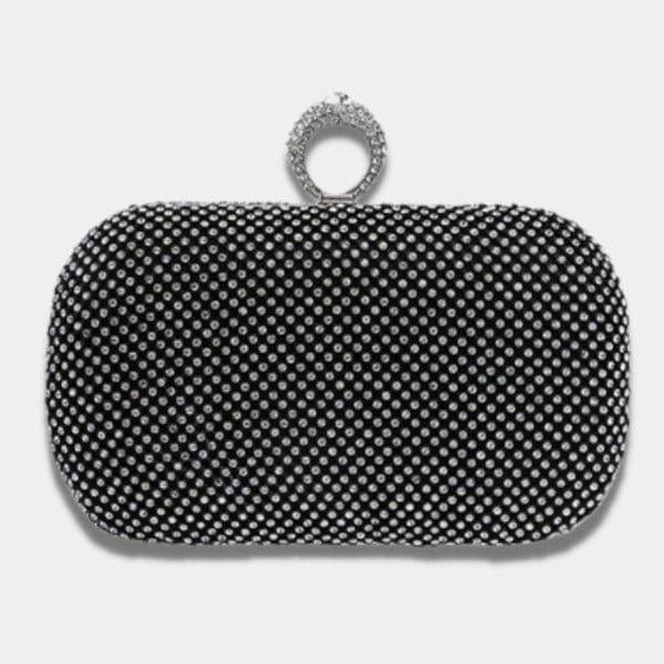 Pochette Femme Mariage diamant | Sac Gaia Noir