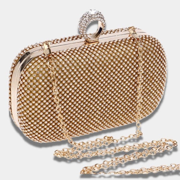 Pochette Femme Mariage diamant | Sac Gaia Or