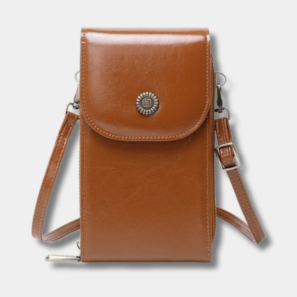 Pochette pour téléphone femme | Nina Sac Brun