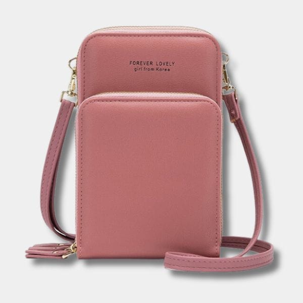 Pochette Téléphone Bandoulière | Sac Ines Rose foncé