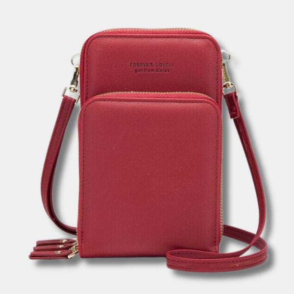 Pochette Téléphone Bandoulière | Sac Ines Rouge