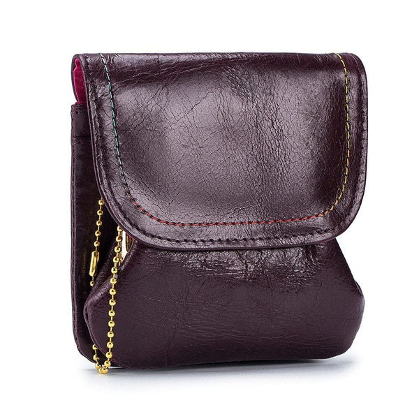 Porte-Carte Vintage Femme Minimaliste | Nina Sac Bordeaux