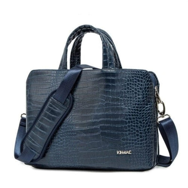 Porte-documents en cuir de luxe pour femme | Nina Sac Bleu / 13.3 pouce