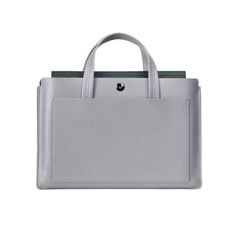 Porte-documents en cuir de luxe pour femmes actives | Nina Sac Gris / 13 pouce