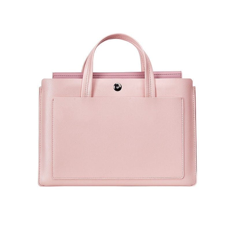 Porte-documents en cuir de luxe pour femmes actives | Nina Sac Rose / 13 pouce