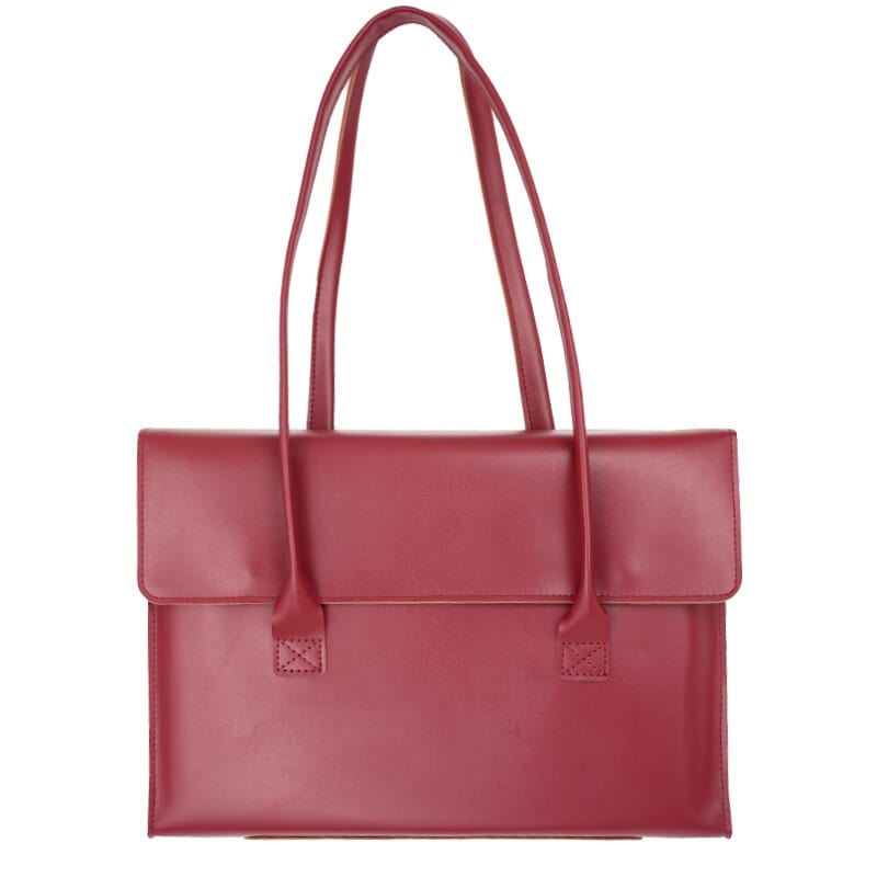 Porte-Documents en Cuir pour Femme: Grand Compartiment | Nina Sac Rouge / 13 pouces