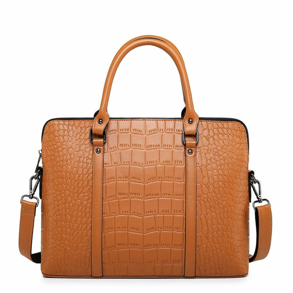 Porte-documents Femme Chic Croco | Nina Sac Camel