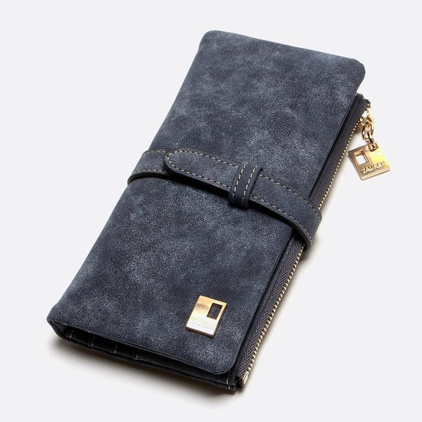 Portefeuille Premium en Nubuck | Nina Sac Gris foncé