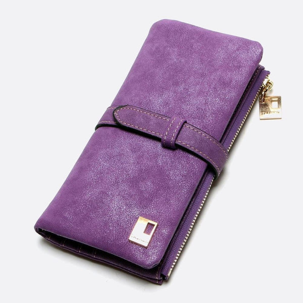 Portefeuille Premium en Nubuck | Nina Sac Pourpre