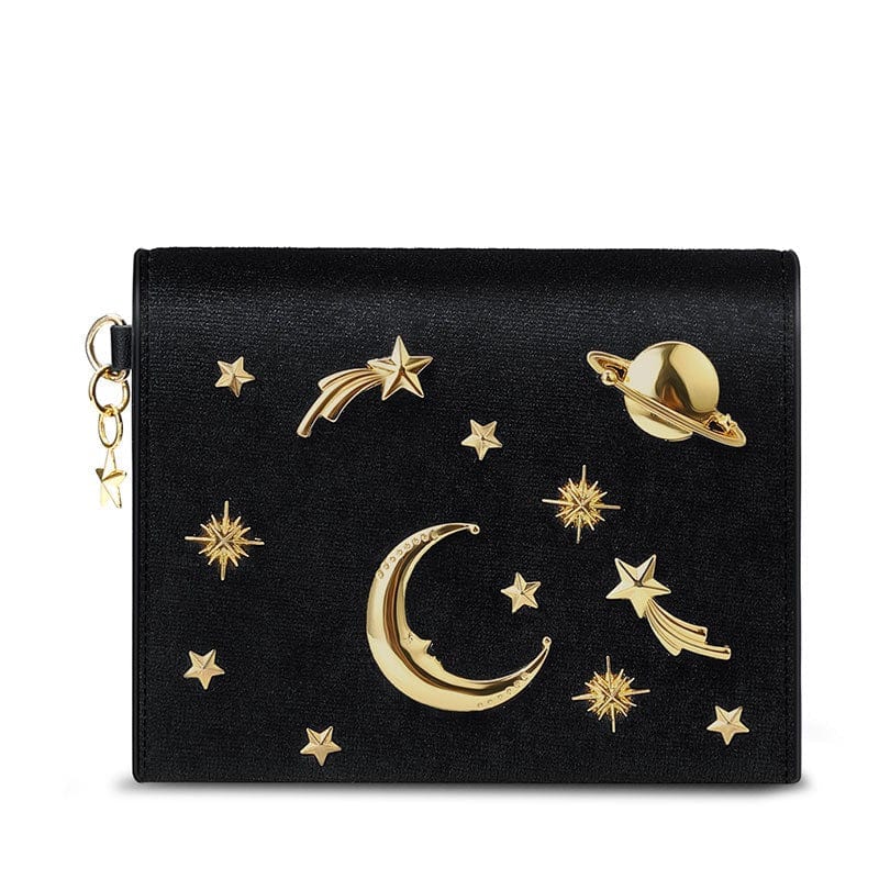 Portefeuille Velours Étoilé Chic | Nina Sac Noir