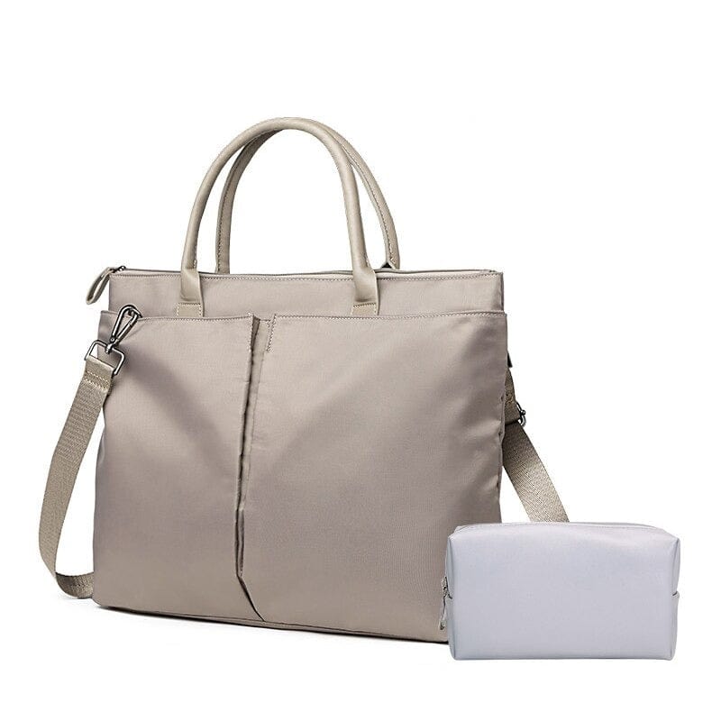 Sac à Bandoulière Femme pour Ordinateur avec Grande Capacité | Nina Sac Beige / 14 pouces